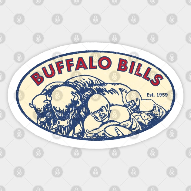 Vintage Buffalo Bills 1 by Buck Tee Originals Sticker by Buck Tee